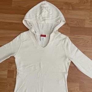 Espirit Women Knitted Hooded Shirt - Women Size S, Junior Size L